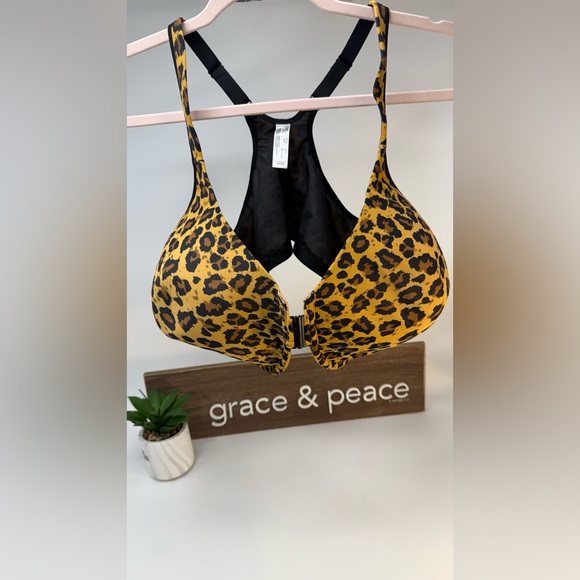 Leading Lady Yellow Leopard Print Bra Sz 48 DD - Picture 12 of 16